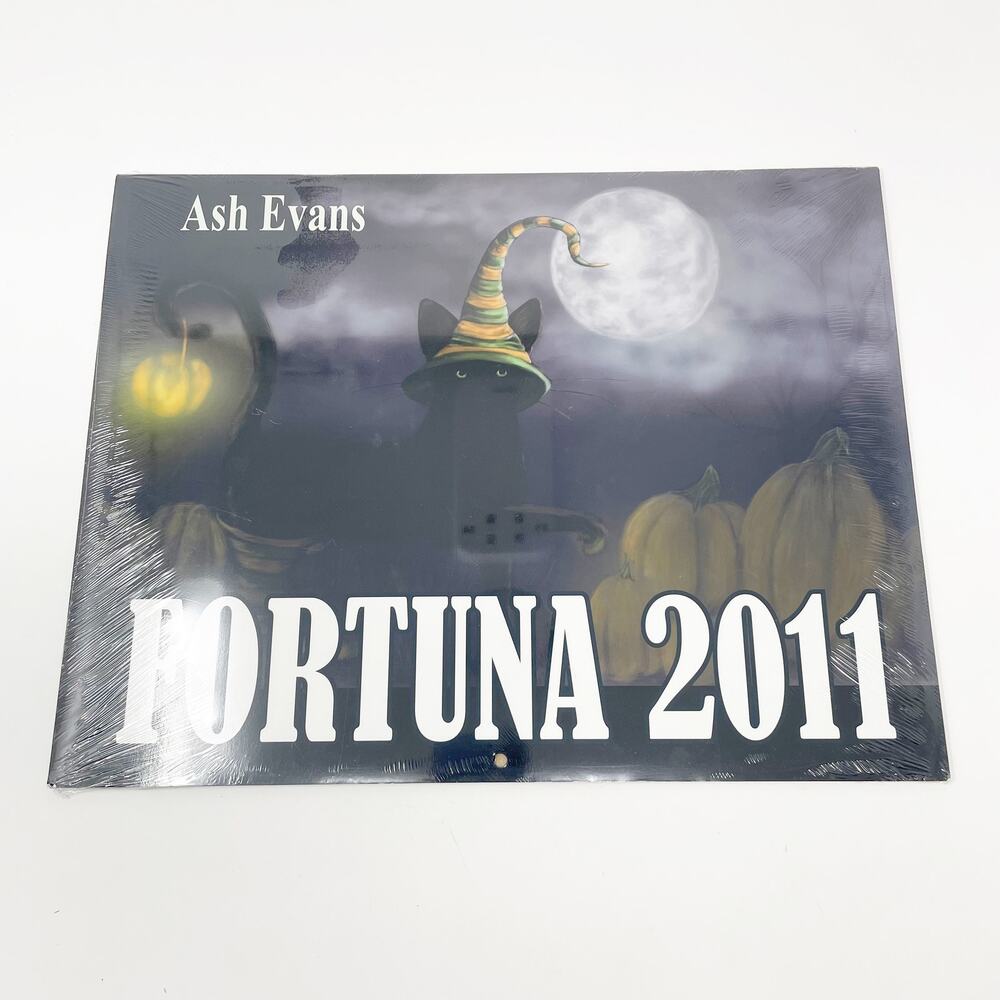 Ash Evans 2011 Fortuna 2011 Calendar Black Cats NOS Sealed NEW Halloween Witchy